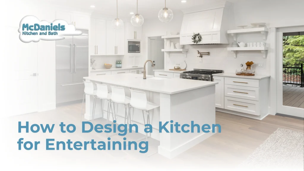 How to Design a Kitchen for Entertaining modern white kitchen design for entertaining